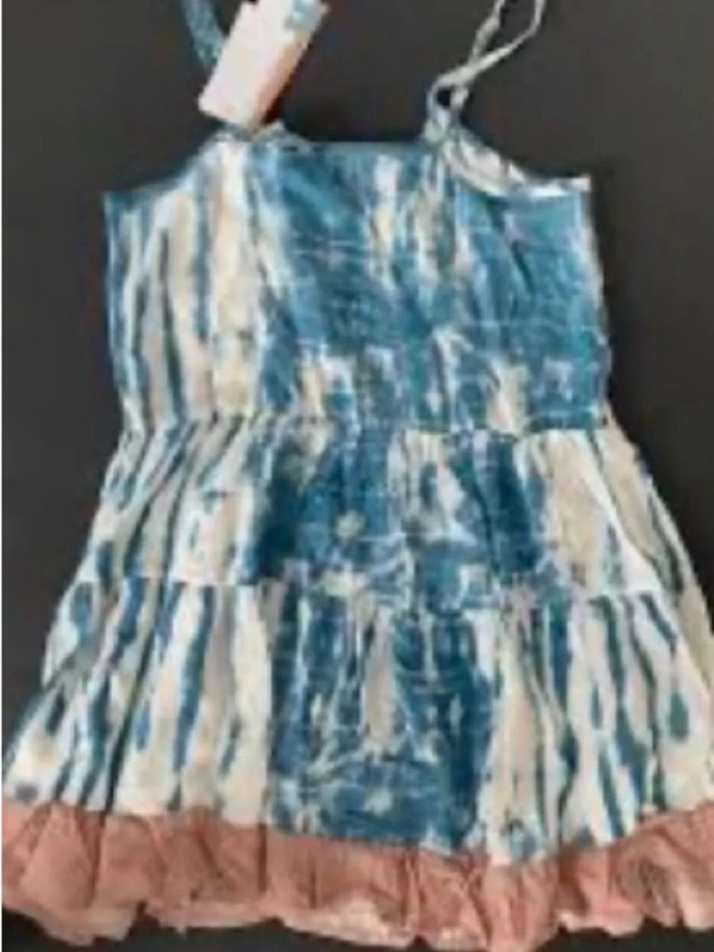 Vintage Havana Blue and White Tie-Dye Maxi Skirt